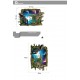 Sticker decorativ 3D, Gaura in perete spre lumea dinozaurilor  85 cm, 424STK