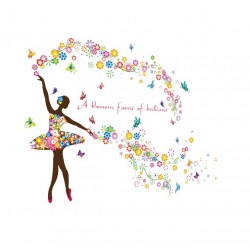 Sticker decorativ, A blossom faerie of brilliant, 120 cm, 127STK