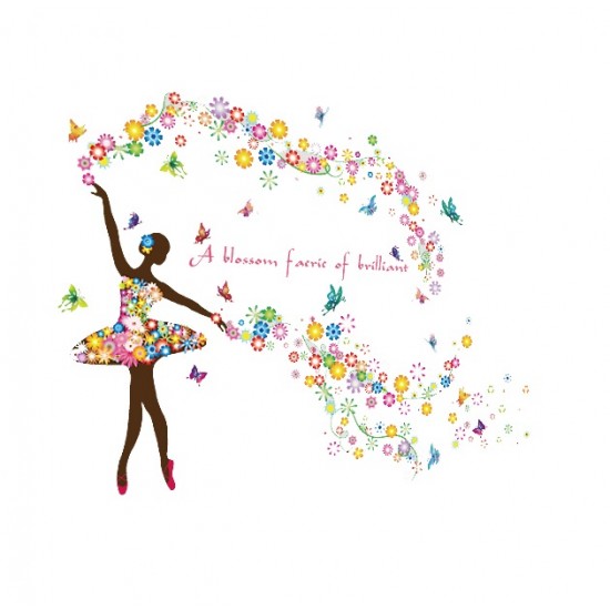 Sticker decorativ, A blossom faerie of brilliant, 120 cm, 127STK