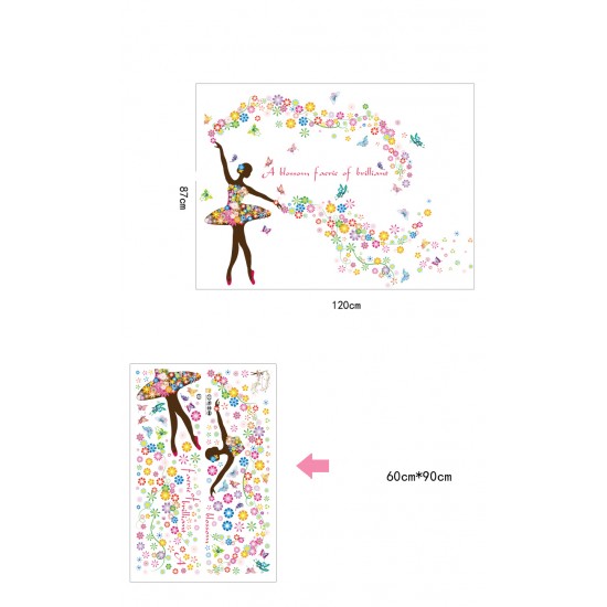 Sticker decorativ, A blossom faerie of brilliant, 120 cm, 127STK
