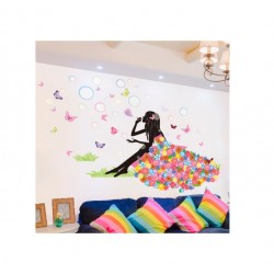 Sticker decorativ  Baloane,multicolor 132 cm