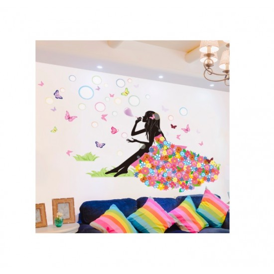 Sticker decorativ  Baloane,multicolor 132 cm