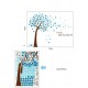 Sticker decorativ, Copacel cu flori albastre  150 cm, 107STK