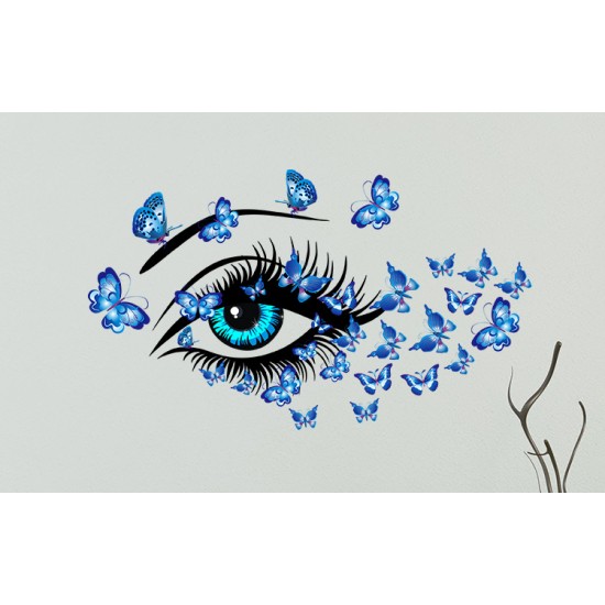 Sticker decorativ, Eye blue 80 cm, 150STK