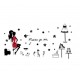 Sticker decorativ, Fashion girl 105cm, 156STK
