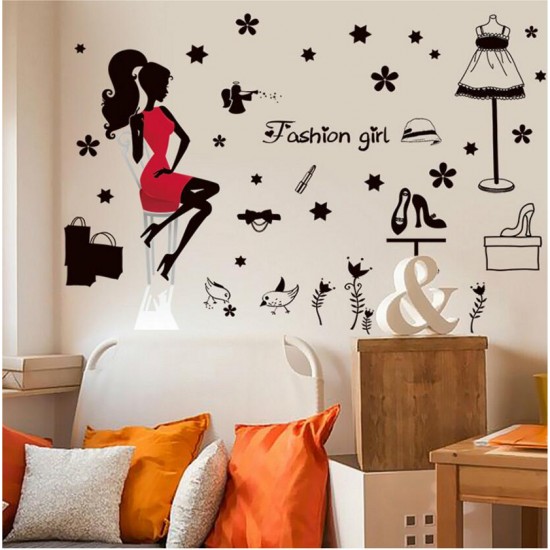 Sticker decorativ, Fashion girl 105cm, 156STK