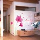 Sticker decorativ, Flori roz, 215 cm, 91STK