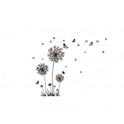 Sticker decorativ, Flower black 165 cm, 79STK