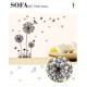 Sticker decorativ, Flower black 165 cm, 79STK