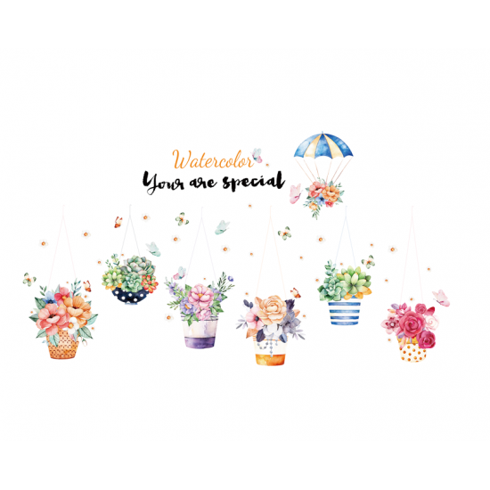 Sticker decorativ, Flowers 139 cm, 81STK Sticker decorativ, Flowers 139 cm, 81STK
