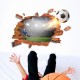 Sticker decorativ , Gaura in perete, fotbal 88 cm, 82STK