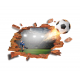Sticker decorativ , Gaura in perete, fotbal 88 cm, 82STK