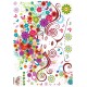 Sticker decorativ, Girl butterfly flowers 85 cm, 152STK
