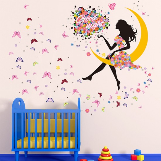 Sticker decorativ Good night,roz 140 cm Sticker decorativ Good night,roz 140 cm