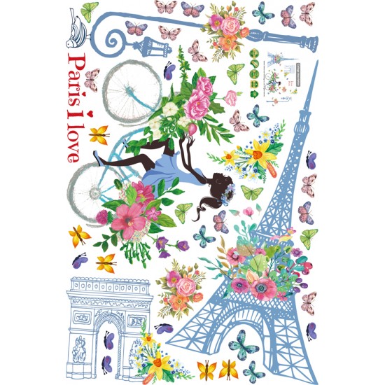 Sticker decorativ, I Love Paris  138 cm, 122STK