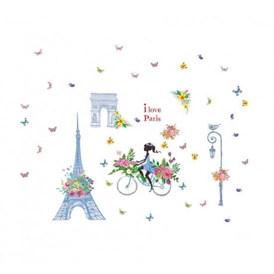 Sticker decorativ, I Love Paris  138 cm, 122STK