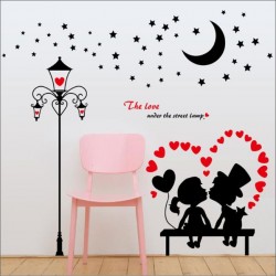 Sticker  decorativ  Indragostiti pe banca