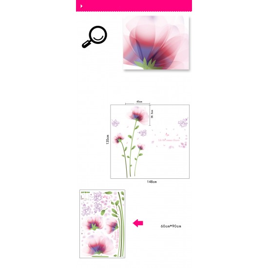 Sticker decorativ, Like summer flower 148 cm, 75STK Sticker decorativ, Like summer flower 148 cm, 75STK