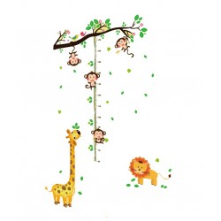 Sticker decorativ, Masuratoare cu animalute, 150 cm, 90STK