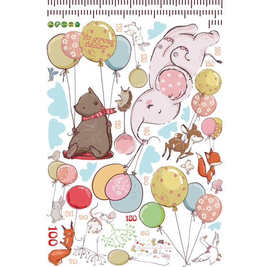 Sticker decorativ, Masuratoare cu animalute, 155 cm, 85STK