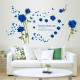 Sticker decorativ, Trandafiri albastrii 147 cm, 129STK