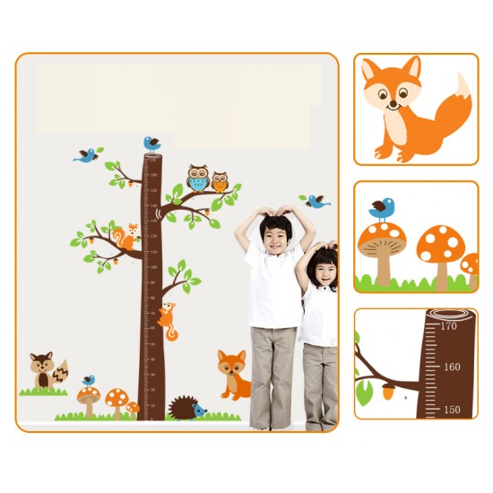 Sticker decorativ, copacelu cu animalutele padurii 185 cm, 78STK