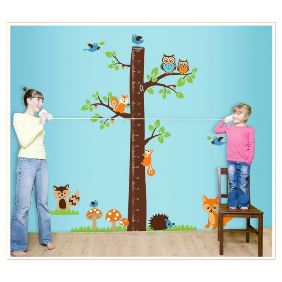 Sticker decorativ, copacelu cu animalutele padurii 185 cm, 78STK