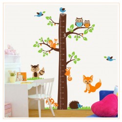 Sticker decorativ, copacelu cu animalutele padurii 185 cm, 78STK