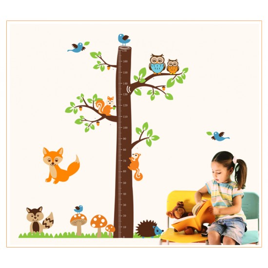 Sticker decorativ, copacelu cu animalutele padurii 185 cm, 78STK