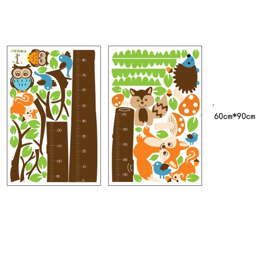 Sticker decorativ, copacelu cu animalutele padurii 185 cm, 78STK