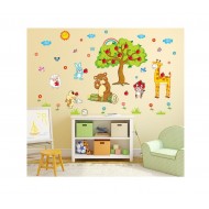 Sticker decorativ cu animale,multicolor 170 cm