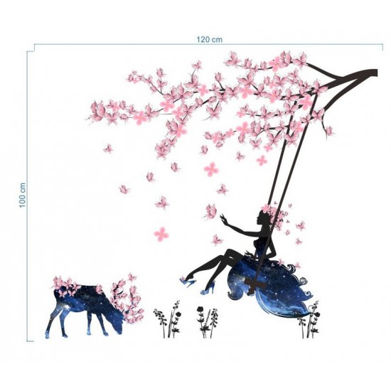 Sticker decorativ, fata padurii  120 cm, 109STK