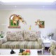 Sticker decorativ, fereastra cu 2 girafe 130 cm, 60STK