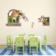 Sticker decorativ, fereastra cu 2 girafe 130 cm, 60STK