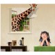 Sticker decorativ, fereastra cu girafa 79 cm, 58STK Sticker decorativ, fereastra cu girafa 79 cm, 58STK