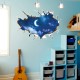Sticker decorativ, gaura in perete,  privire spre cer  90 cm, 125STK