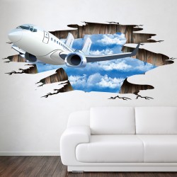 Sticker decorativ,  gaura in perete spre cer,  110 cm, 66STK