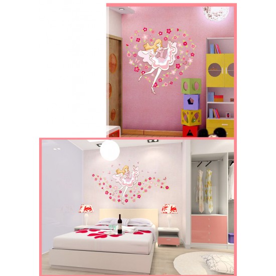 Sticker decorativ,  girls, flowers 155 cm, 64STK