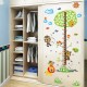 Sticker decorativ, masuratoare copacel cu animalute 143 cm, 70STK