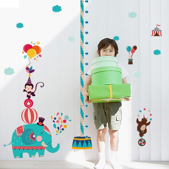 Sticker decorativ, masuratoare cu animalute  153 cm, 123STK