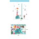 Sticker decorativ, masuratoare cu animalute  153 cm, 123STK