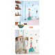 Sticker decorativ, masuratoare cu animalute  153 cm, 123STK
