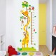 Sticker decorativ, masuratoare cu  girafa si maimutele 160 cm, 61STK