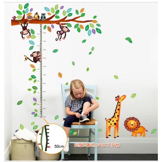 Sticker decorativ, masuratoare cu  maimutele 180 cm, 69STK