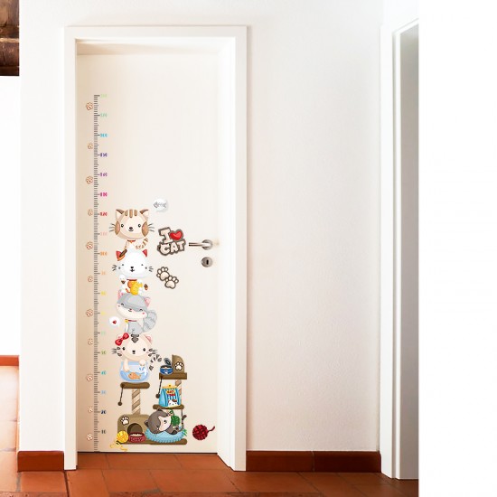 Sticker decorativ, masuratoare cu pisicute 180 cm, 80STK