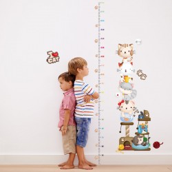 Sticker decorativ, masuratoare cu pisicute 180 cm, 80STK