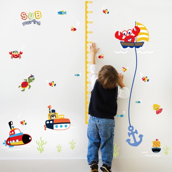 Sticker decorativ, masuratoare submarine  150 cm, 124STK