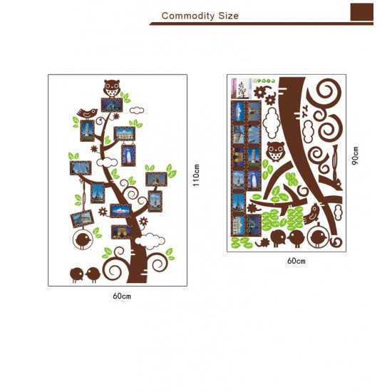 Sticker decorativ, pom cu 11 rame foto 110 cm, 114STK Sticker decorativ, pom cu 11 rame foto 110 cm, 114STK