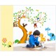 Sticker decorativ, pomul  cu animalute  197 cm, 111STK