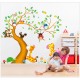 Sticker decorativ, pomul  cu animalute  197 cm, 111STK